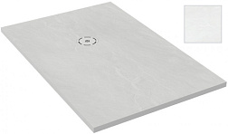 Поддон Singulier 120х80х3 см, белый, матовый, антискользящее покрытие, прямоугольный, Neoroc E67013-SHM Jacob Delafon