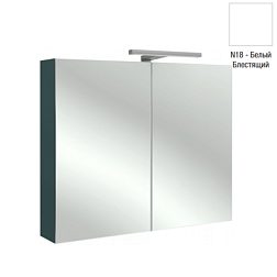 Зеркало 100х65 см, шкаф, белый блестящий, подсветка, с подсветкой EB797RU-N18 Jacob Delafon