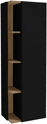 Шкаф-колонна Terrace 50х35х150 см, черный матовый, 3 полки, стеклянные разделители, правый, подвесной монтаж EB1179D-M61 Jacob Delafon