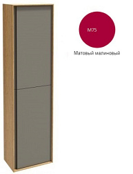 Шкаф-колонна Rythmik pure 40х25х150 см, малиновый матовый, 4 съемные полки, 1 фиксированная, 2 дверцы, левый, подвесной монтаж EB1774G-M75 Jacob Delafon