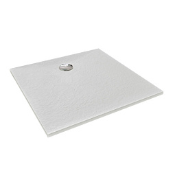 Поддон Tolbiac 100х100х2,5 см, антискользящее покрытие, белый матовый, искусственный мрамор, квадратный E6D328RU-WPM Jacob Delafon