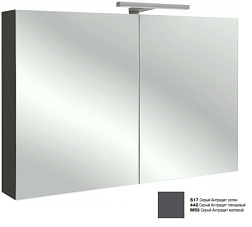 Зеркало 120х65 см, с подсветкой, серый антрацит лак, с подсветкой EB798RU-442 Jacob Delafon