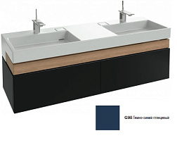 Модуль под раковину Terrace 150х48х38 см, темно-синий глянцевый, верхний ящик из цельного дерева, система push-to-open EB1189-G98 Jacob Delafon