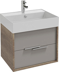 Модуль под раковину Vivienne 59,9х45,2х45,2 см, корпус дуб давос натуральный, фасад серый матовый EB1666-E75-J54 Jacob Delafon