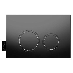 Клавиша смыва матовая, круглая, пластик, механическая, черная E38066-BMT Jacob Delafon