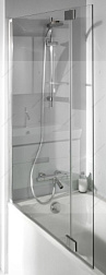 Шторка для ванны Bain-Douche Neo 111,5х142 см, прозрачная, поворотная E4930-GA Jacob Delafon