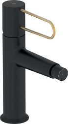 Смеситель для биде Odeon Rive Gauche ручка золото, чёрный цвет, с донным клапаном E21033-GLD-BL Jacob Delafon