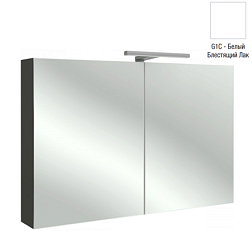 Зеркало 100х65 см, шкаф, белый лак, с подсветкой EB797RU-G1C Jacob Delafon