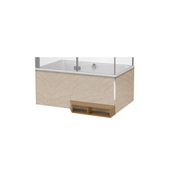 Фронтальная панель для ванны Panolux 120 см, мрамор/гранит, объединенная с боковой, подрезаемая E6D133-D27 Jacob Delafon