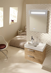 Комплект мебели для ванной Rythmik pure 60 см, зеркало с подсветкой и "анти-паром", арлингтонский дуб, с подсветкой, подвесной монтаж  Jacob Delafon