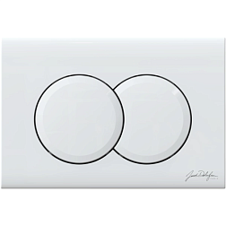 Клавиша смыва круглые кнопки, пластик, механическая, белая E36496-00 Jacob Delafon