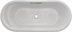 Чугунная ванна Lovee 170х75 см, с комплектом подключения, овальная, антискользящее покр. E9286-00 Jacob Delafon