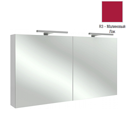 Зеркало 120х65 см, шкаф, малиновый блестящий, с подсветкой, с подсветкой EB798RU-R3 Jacob Delafon