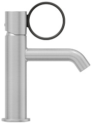 Смеситель для умывальника Vivienne Signature матовый, ручка черная, неповоротный излив, без донного клапана E38682-LB2-G Jacob Delafon