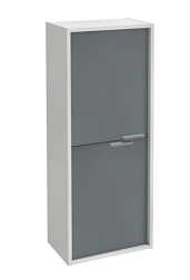 Шкаф-колонна Vivienne 40х26х100 см, цвет серый матовый/белый лак, реверсивная установка двери, подвесной монтаж EB1665-J5-J54 Jacob Delafon