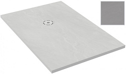 Поддон Singulier 90х90х3 см, серый шелк, антискользящее покрытие, квадратный, Neoroc E67033-MGZ Jacob Delafon