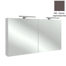 Зеркало 120х65 см, светло-коричневый лак, со светодиодной подсветкой, с подсветкой EB798RU-G80 Jacob Delafon