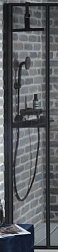 Дополнительная секция для душ. ограждения Nouvelle Vague 30х200 см, зеркальн., 6 мм, черный профиль E94WI30-MZ Jacob Delafon