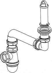 Сифон для раковины трубный, пластиковый E6050-CP Jacob Delafon