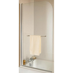 Шторка для ванны Odeon Up 80х145 см, с полотенцедержателем, прозрачная, поворотная E4932-GA Jacob Delafon
