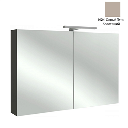 Зеркало 100х65 см, серый титан блестящий, с подсветкой EB1365-N21 Jacob Delafon