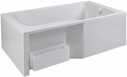 Фронтальная панель для ванны Malice 160 см, объединенная с боковой, с контейнером, белые CE6D067-00 Jacob Delafon