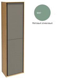 Шкаф-колонна Rythmik pure 40х25х150 см, матовый оливковый, 2 дверцы, 4 съемных полки и 1 фиксированная, левый, подвесной монтаж EB1774G-M47 Jacob Delafon