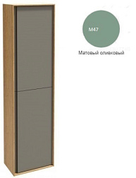 Шкаф-колонна Rythmik pure 40х25х150 см, матовый оливковый, 3 стеклянные полочки и 1 фиксированная, правый, подвесной монтаж EB1774D-M47 Jacob Delafon