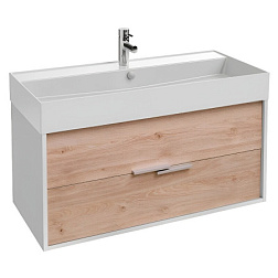 Модуль под раковину Vivienne 99,9х45,2х45,2 см, корпус белый блестящий, фасад дуб давос натуральный EB1668-J5-E75 Jacob Delafon