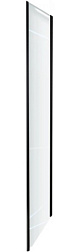 Боковая стенка душевого ограждения Contra 90х195 см, матовый, 8 мм, черный профиль E22FC90-BL Jacob Delafon
