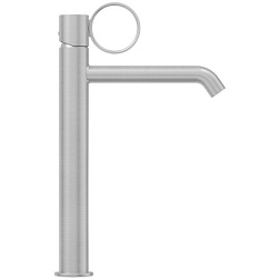 Высокий смеситель на столешницу Vivienne Signature 35 см, хром матовый, неповоротный излив, без донного клапана E38683-LB1-G Jacob Delafon