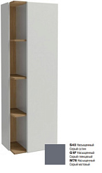 Шкаф-колонна Terrace 50х35х150 см, 3 полки, насыщенный серый матовый, правый, подвесной монтаж EB1179D-M76 Jacob Delafon
